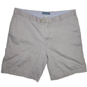 Peter Millar Crown Men’s Light Gray Chino Flat Front Shorts Size 40